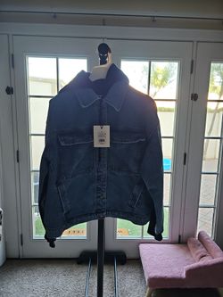 Half Jean half hoodie jacket XS