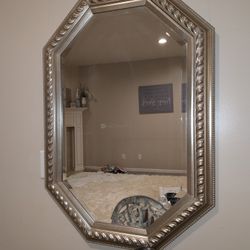 Huge  MCM Silver Gilt Mirror signed By Barbara Byrd