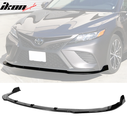Fits 2018-2020 Toyota Camry SE XSE Gloss Black Front Bumper Lip Spoiler PP 3PCS