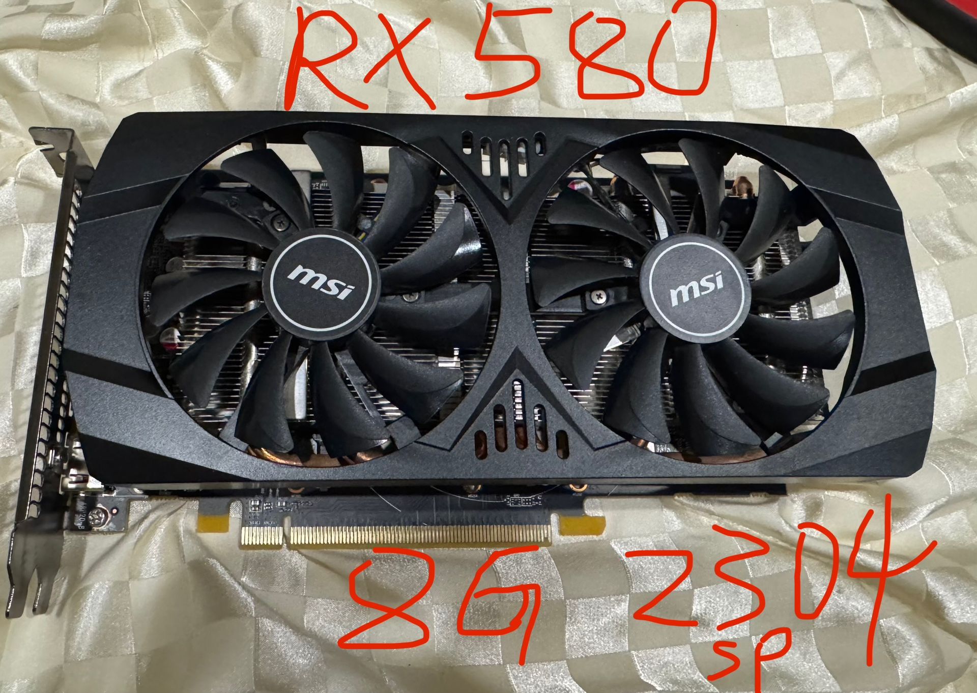 MSI RX 580 8G GDDR5 2304SP Like New