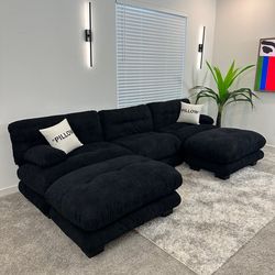 New Cloud Charcoal Black Modular Sectional Sofa Couch