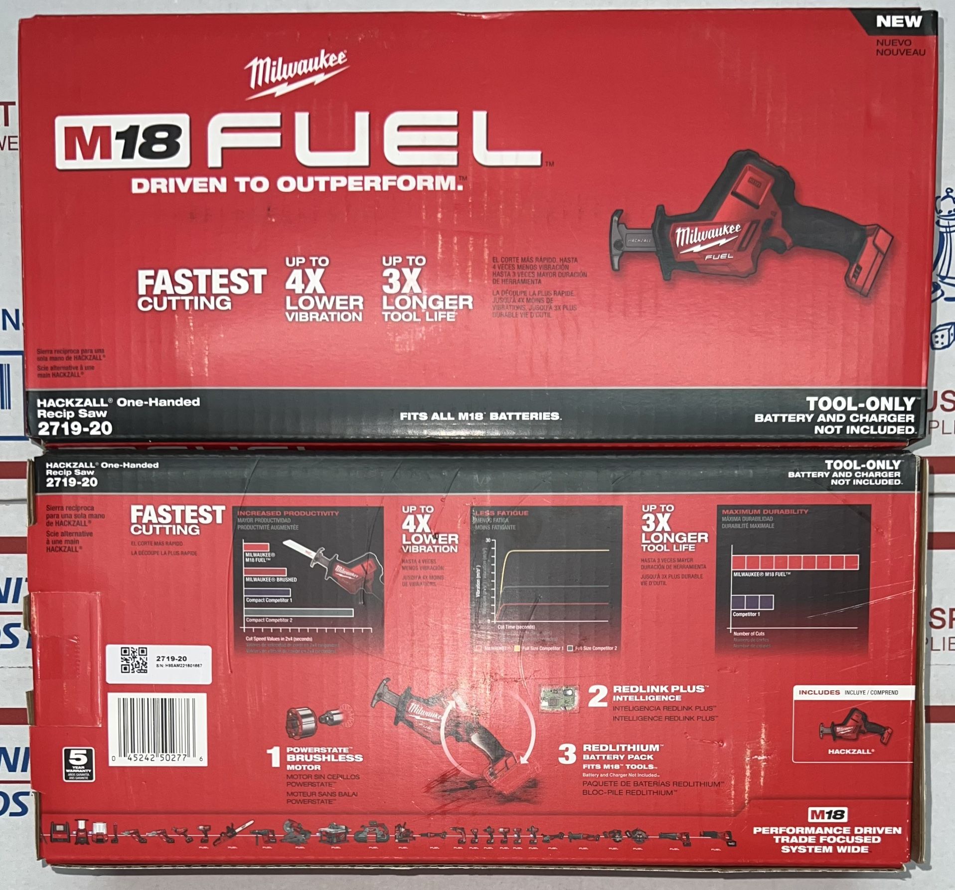 Milwaukee M18 Fuel Hackzall. Tool Only. Model #2719-20