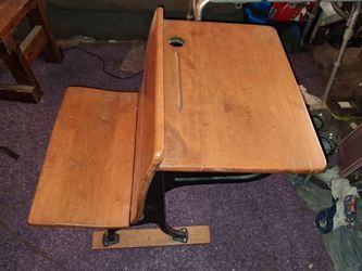 1929 Sears Roebuck Antique Child's Wooden School Desk - Lift-Top - 24in - Hurst TX