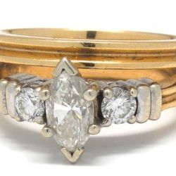 1CT Diamond 14K Wedding Set