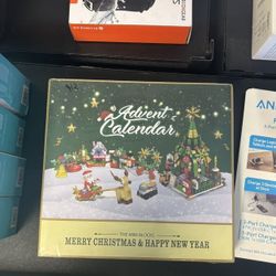 Advert calendar for merry Christmas and happy New Year’s Eve mini blocks