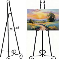 Metal display easel adjustable 46-inch tall