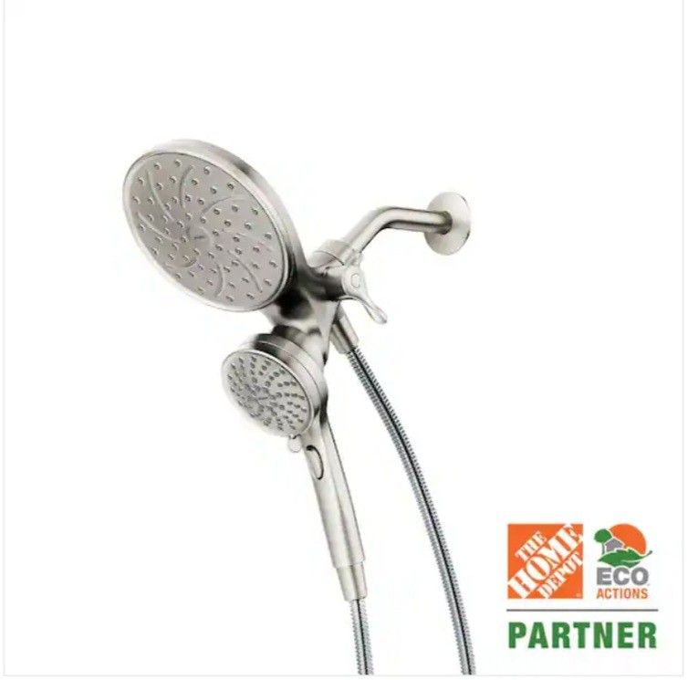 MOEN
Attract with Magnetix 6-spray 6.75 in. Dual Shower Head and Adjustable Handheld in Spot Resist Brushed Nickel