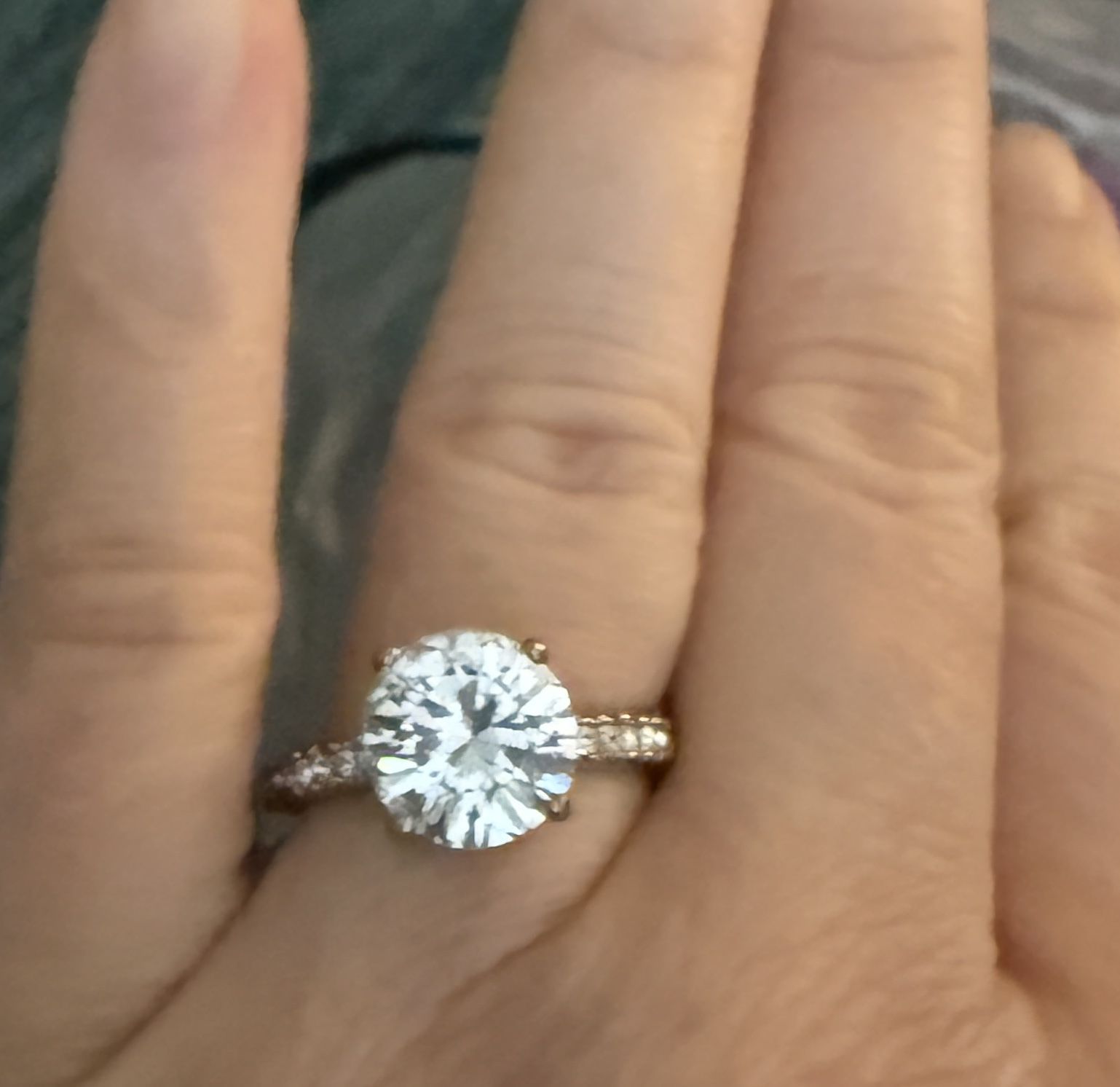 Cubic Zirconia Diamond Solitude Size 7.5