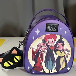 Disney Hocus Pocus Sanderson Sisters Portrait Mini Backpack With Cat Coin Purse- BoxLunch Exclusive