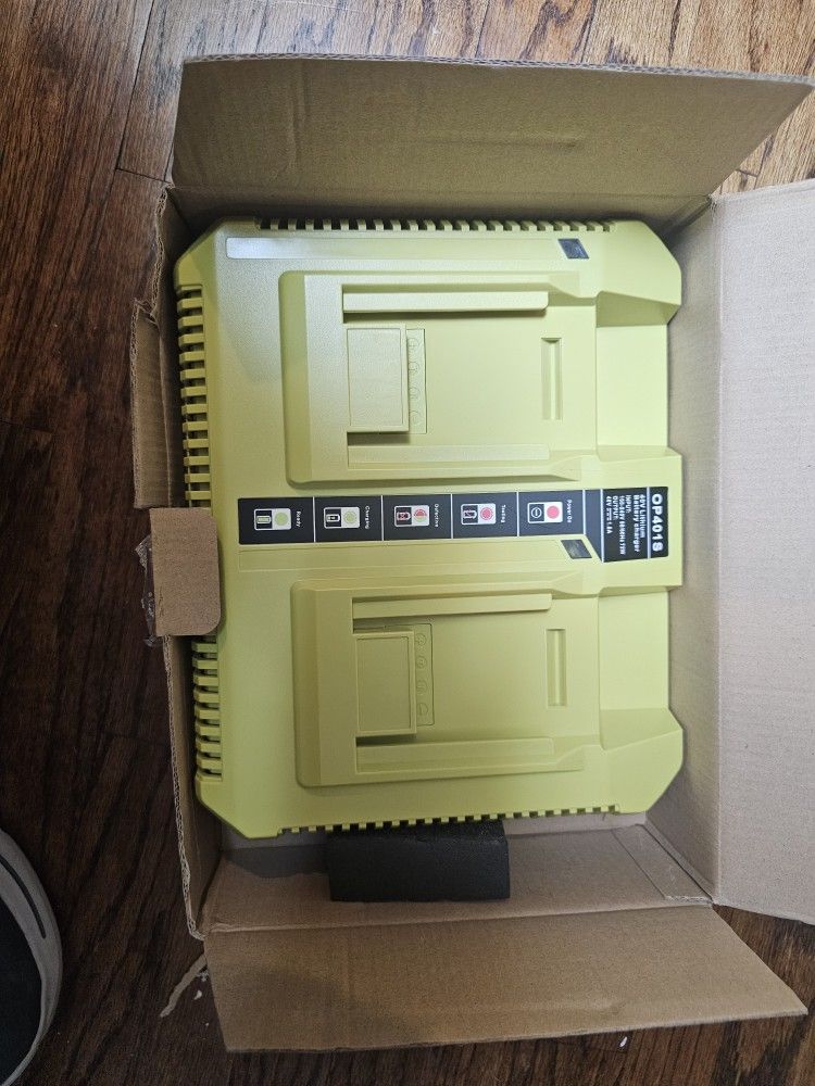 40V Charger for Ryobi,OP401 40 Volt Lithium ion Battery Dual Charger for OP4015 OP4026 OP4030 OP4040 OP4050 OP4060 Battery