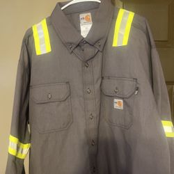 Carhartt FR Long Sleeve Button Up Work Shirt