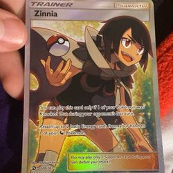 2018 Pokémon Sun & Moon Full Art Zinnia Dragon Majesty #70 Mint Rare