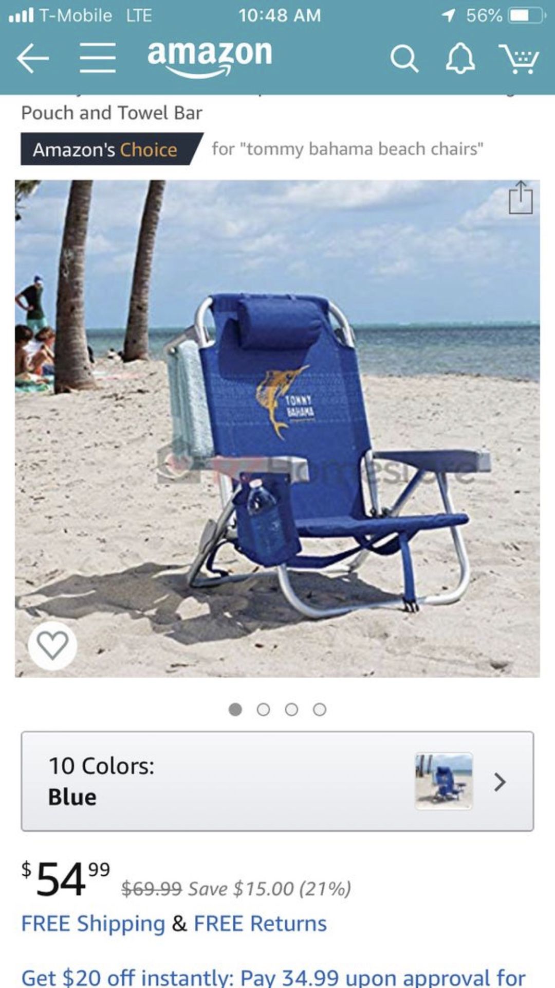 Tommy Bahamas beach chair