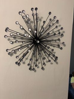 Starburst Metal Wall Art with Gems