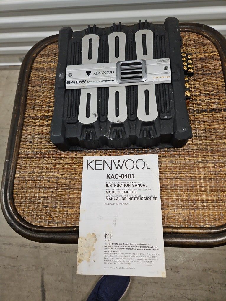 Kenwood KAC 8401 Power Amplifier 640 Watts for Sale in