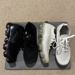 Nike Air VaporMax Flyknit 3 Triple Black And Triple White (Women's) Size 7 W