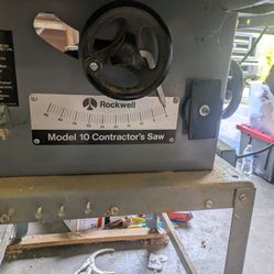 10" Table Saw - Rockwell Contractor Model 10