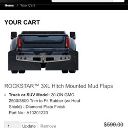 Mud Flaps ROCKSTAR ™ 3XL Hitch Mounted Mud Flaps