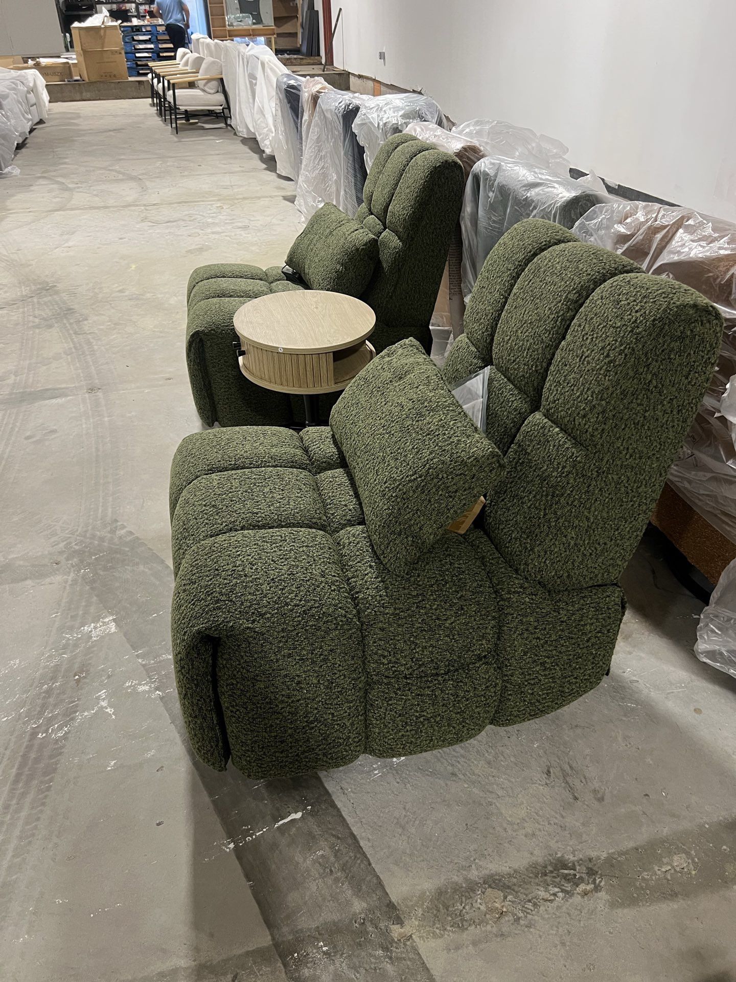 2 PCS CHITA Power Recliner Chair for living Room, Swivel Rocker Recliner Sofa with Lumbar Support, $450 Brand New in box Warehouse Address: 2745 Boon