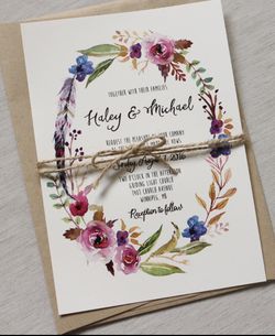 Boho style Invitations
