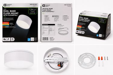 Commercial Electric 8” LED Dual Band Flush Mount Ceiling Light – 5 Color Selectable – Brand New