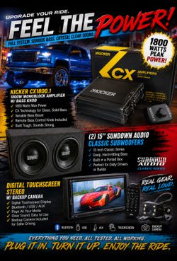 COMPLETE SYSTEM ALL IN ONE SOUND SYSTEM
