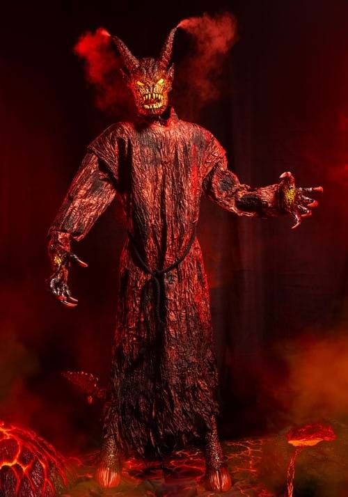 L@@K! Rare Animated MAGMOOR THE LAVA DEMON Halloween Fog Animatronic Party City