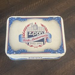Vintage Zippo Lighter, 60th Anniversary In Zippo Tin