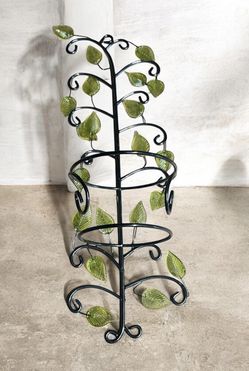 FS: Vintage Wrought Iron Candle Holder Leaf Branch Design Rare!