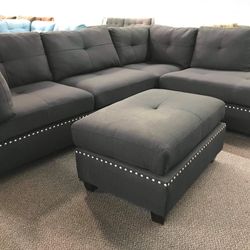 New Black Sectional Couch / free Delivery