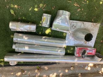 Galvanized HVAC Duct Pipe and Fittings Lot