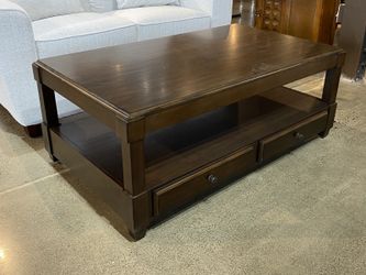 NEW! HAMMARY Halsey Rectangular Lift-Top 2-Drawer Cocktail Table