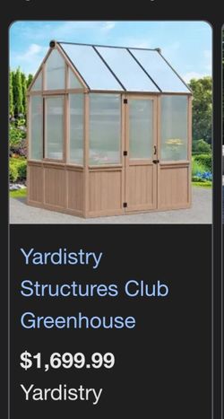 Yardistry Greenhouse New Unboxed 