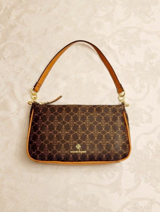 Nanette Lapore Crossbody Style Genuine & Faux Leather Logo Small Handbag NWOT