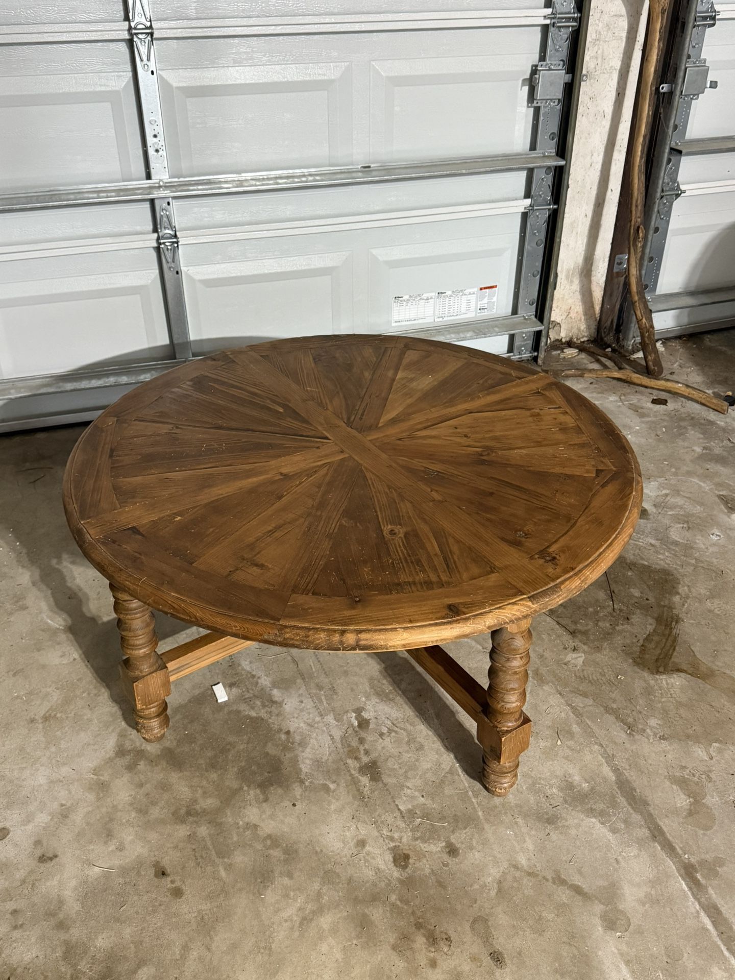 Uttermost Samuelle Round Wood Natural Coffee Table