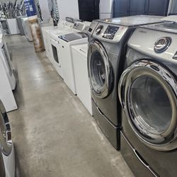Blow Out Sale Warehouse Full Of Nice gently Used Recognition Certified Like Brand New Washer Dryer Fridge Stove Oven Stackable  Free Warranty Free Fin