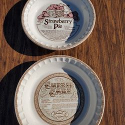 Pie plates with recipe, new