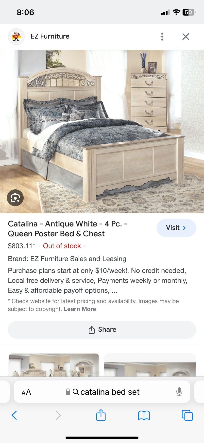 Catalina Queen Size Bed Frame 