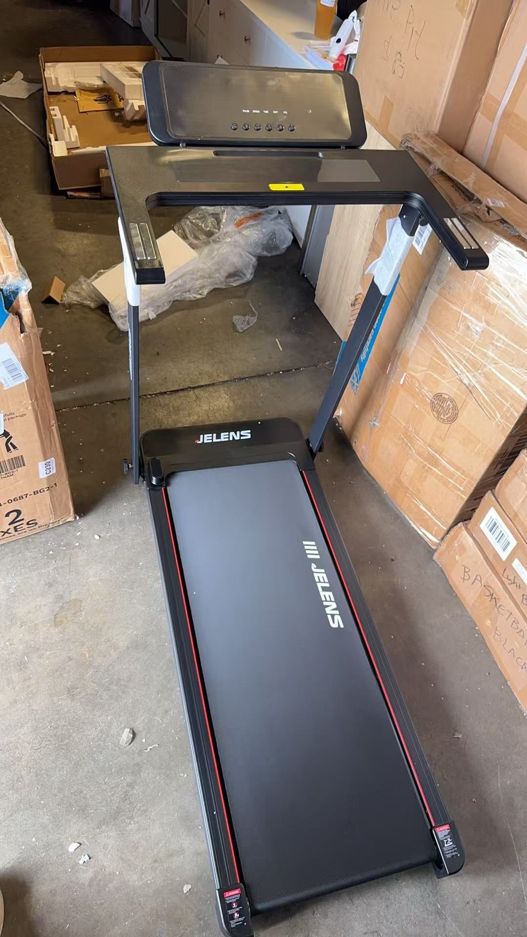 Folding Treadmill with Heart Rate Sensor