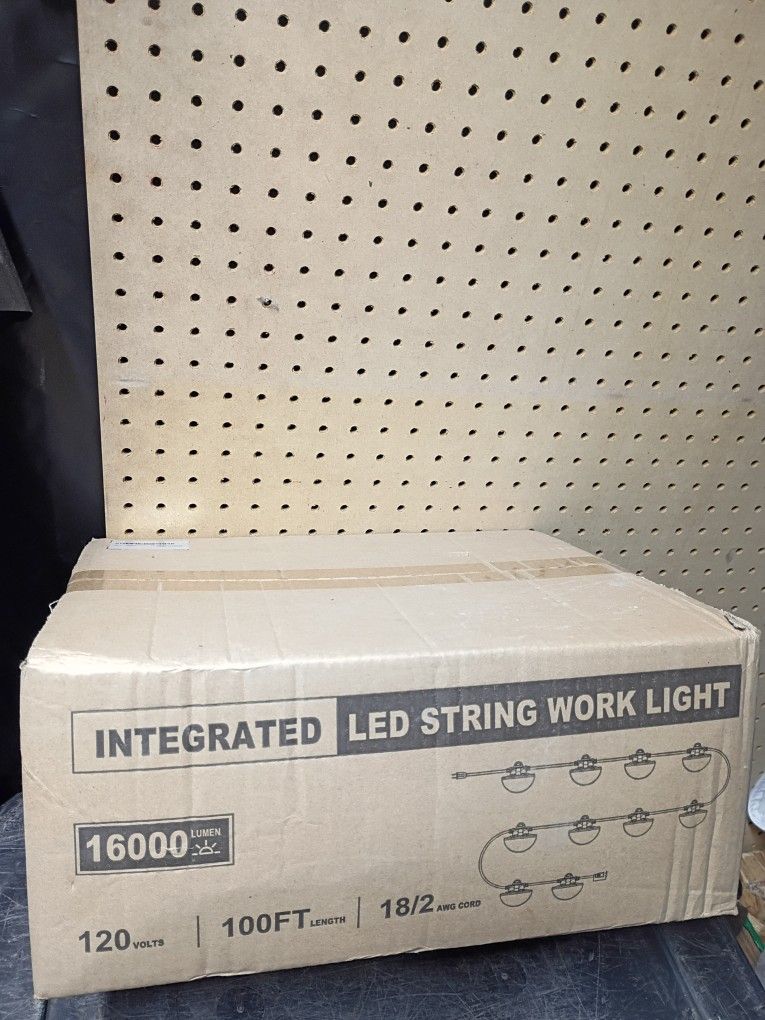 100' LED String Work Light: Designed for illuminating work areas.