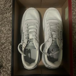 Gray and White Reebok Shoes