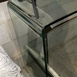 Glass  Console And Coffee Table 