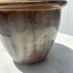 Brown Glazed Ceramic Pot 