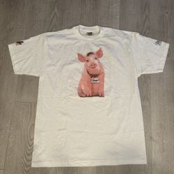 BABE PIG IN THE CITY 映画Tシャツ ホワイト Vintage 1998 Babe: Pig In The City Movie Promo T Shirt XL for Sale