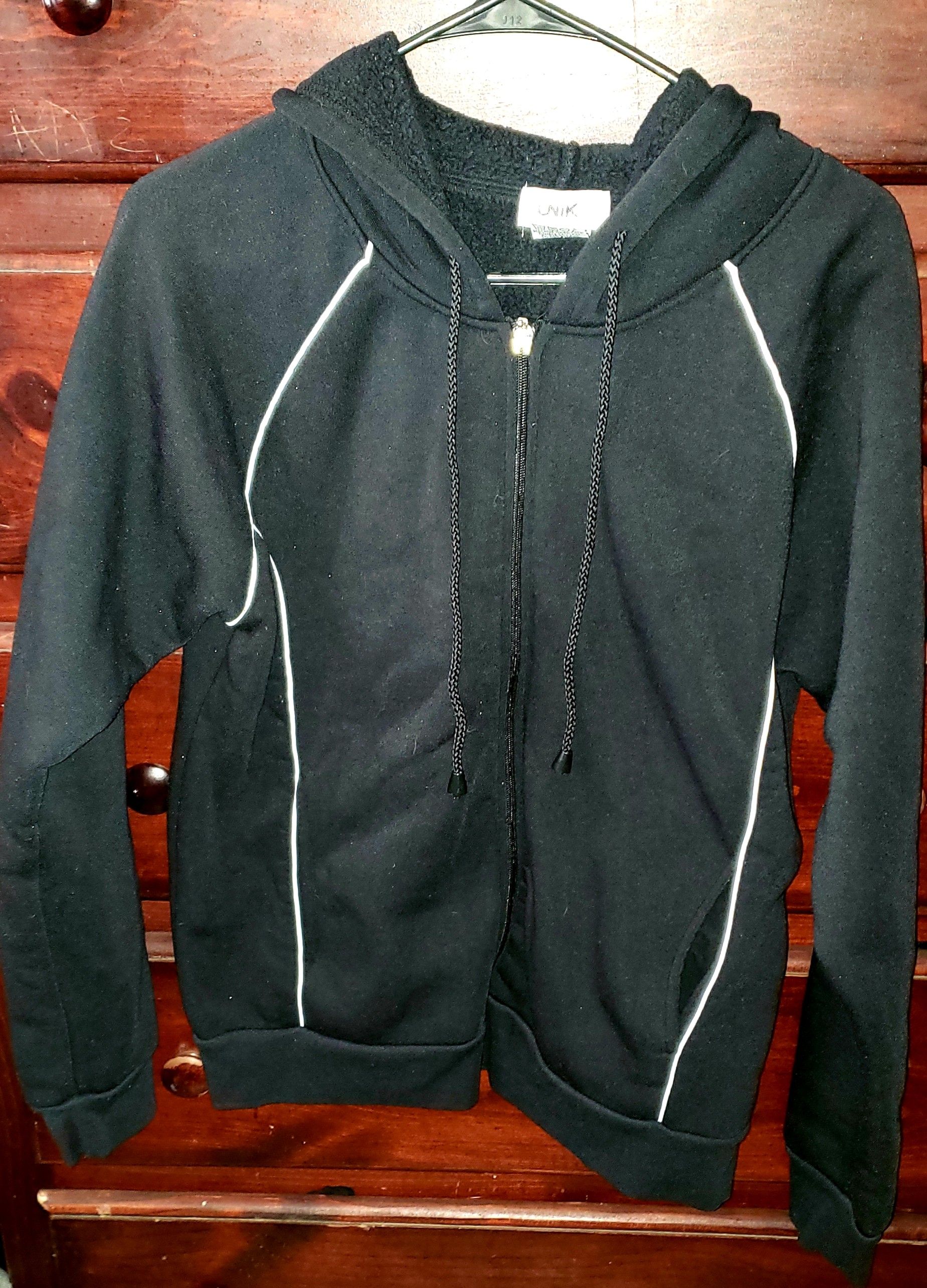 UNIK BLACK ZIPPER HOODIE...SIZE YOUTH XL...ADULT S-M...$10 OBO