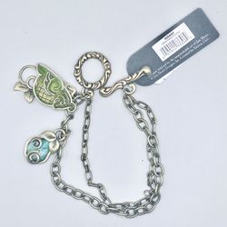 Jim Shore Jewelry Bracelet With Green Bird Charm Brand New