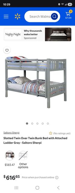 Bunk bed, with one pillow top mattress...