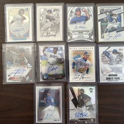 Dodgers Autographed Baseball cards (10)