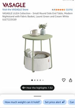 Brand New Vasagle Side Table