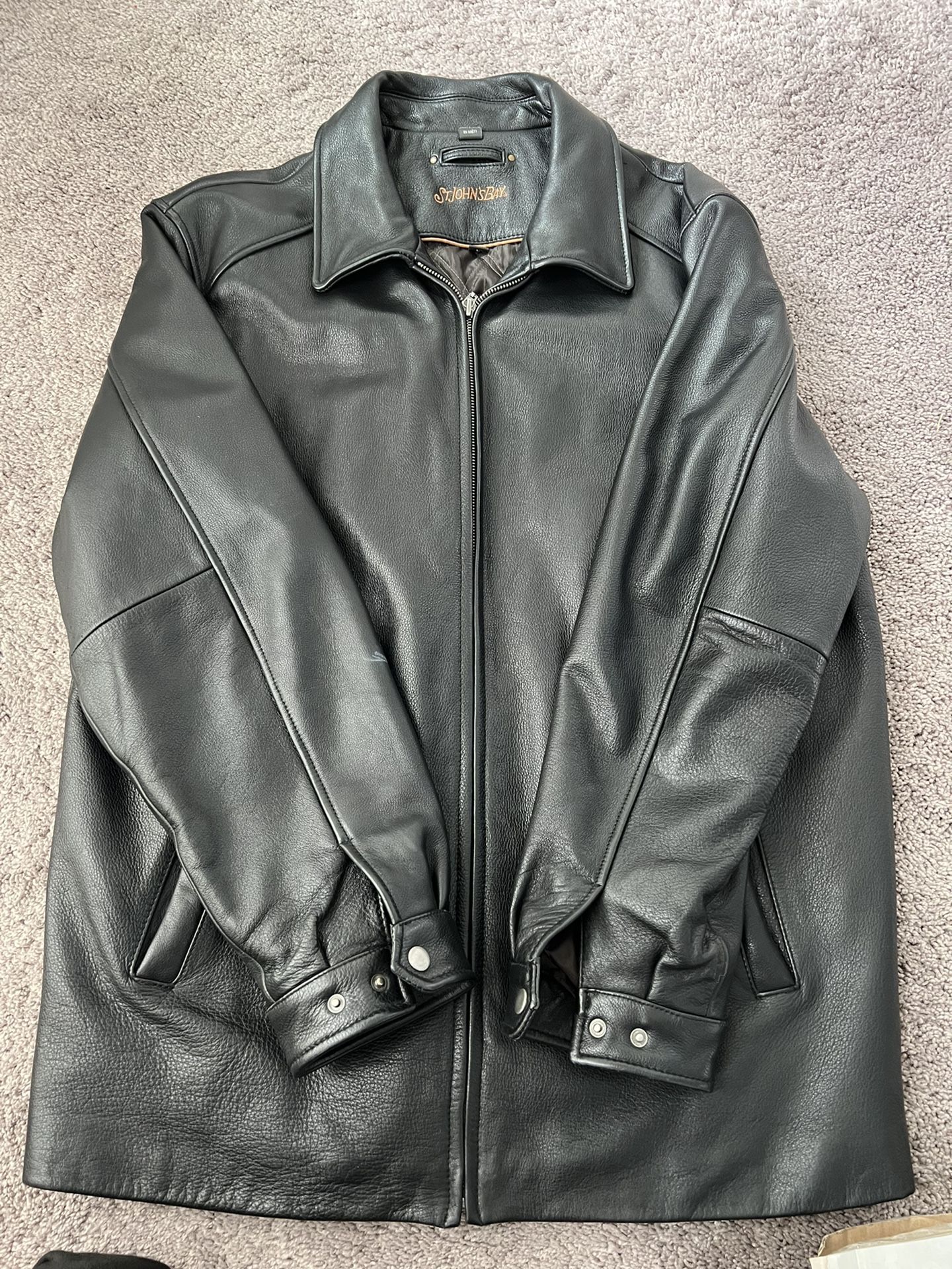 St.John’s Bay Leather Jacket (Excellent )